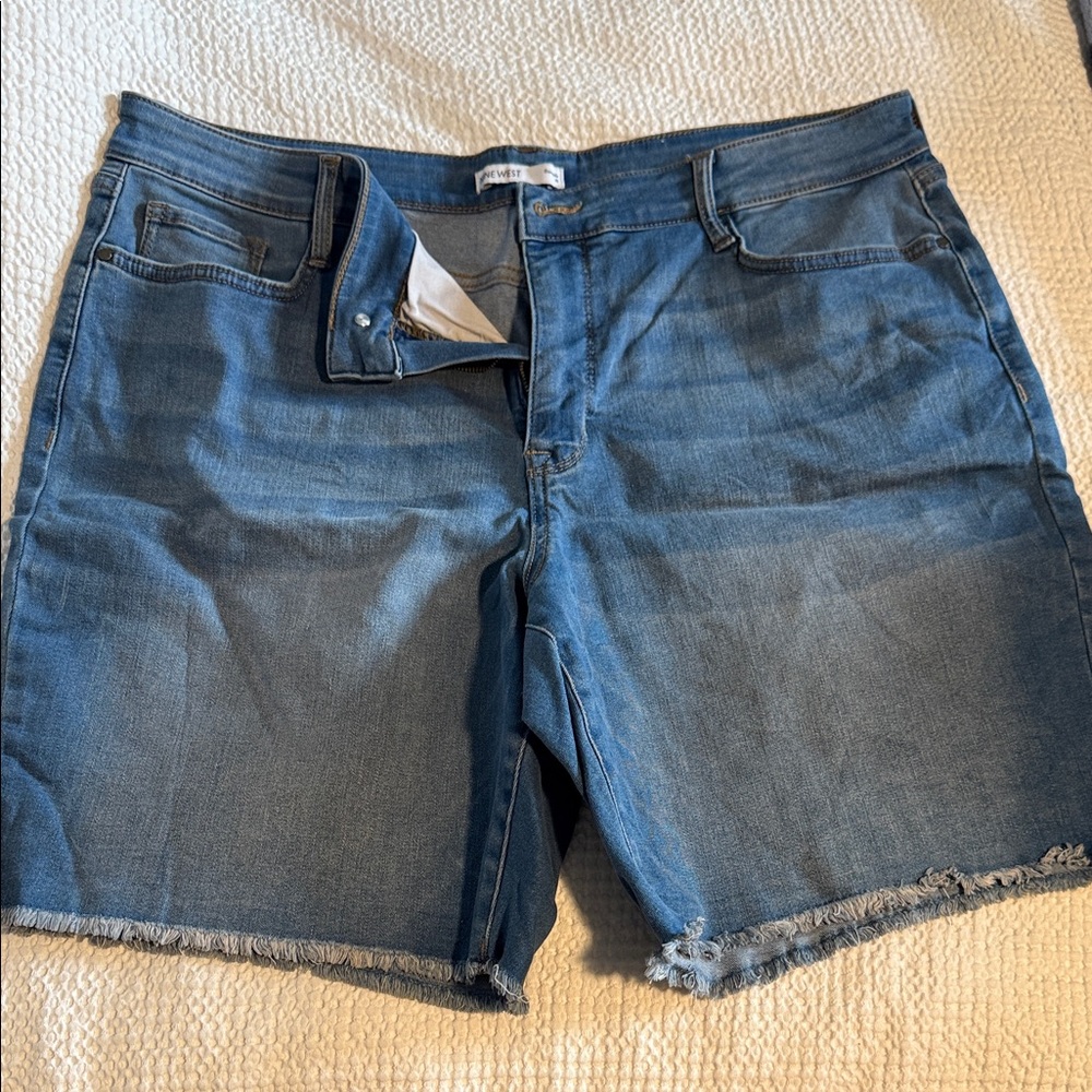 Nine West Denim Cutoff Shorts - Blue